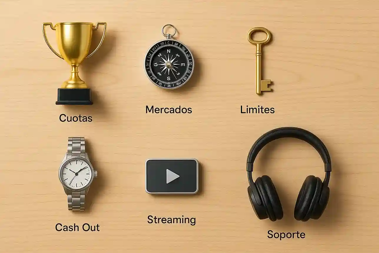 Criterios clave para elegir casa de apuestas: cuotas, mercados, límites, cash out, streaming y atención al cliente