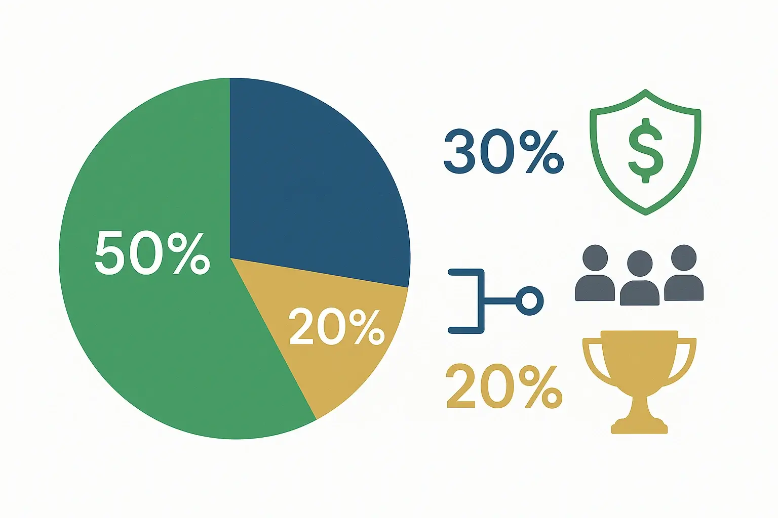 Distribución del bankroll por fases del Mundial: 50% grupos, 30% eliminatorias, 20% semifinales y final